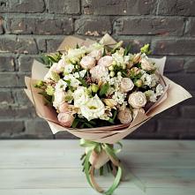 Букет цветов из:  Альстромерии, Розы и Хризантемы #REPLACE_PRED# Нагутском