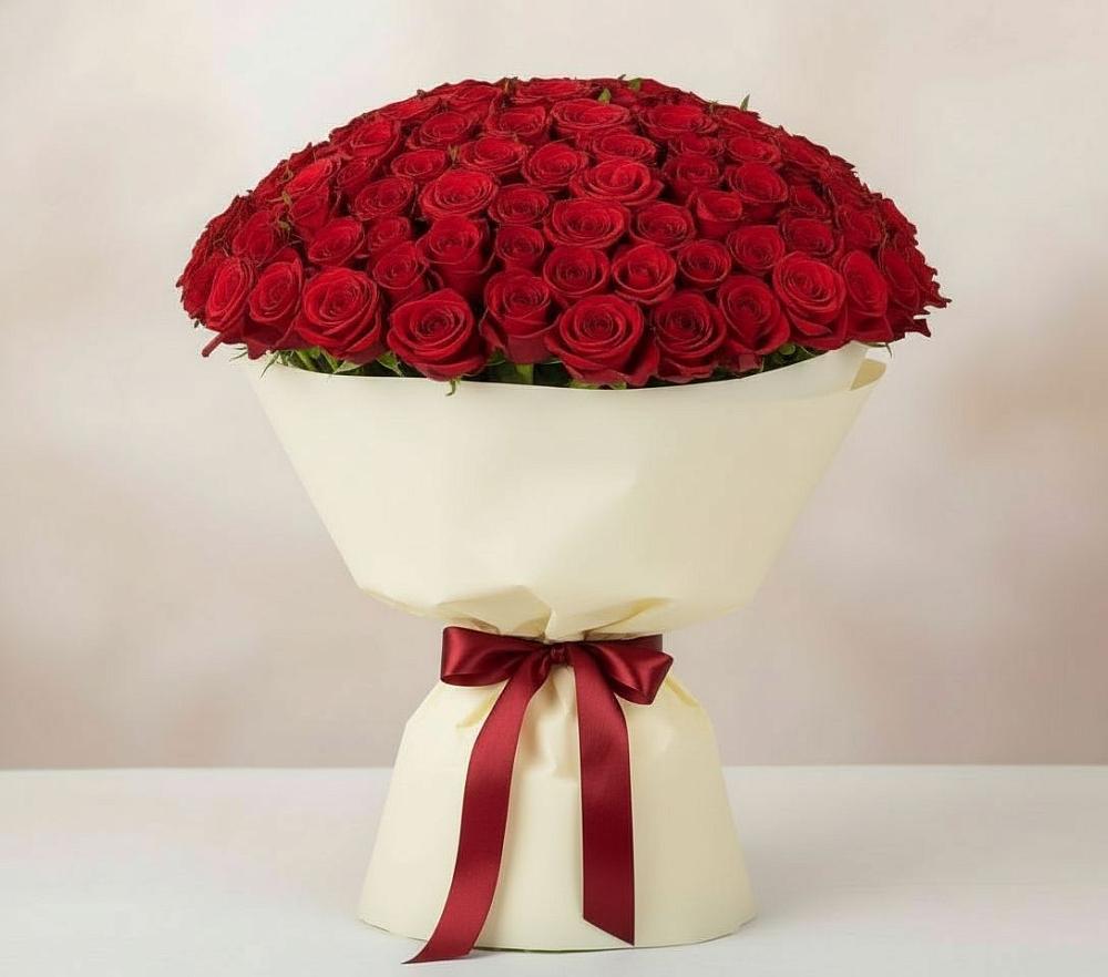 Букет 101 Красная роза Милано в Нагутском