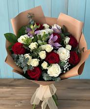 Букет цветов из:  Розы и Альстромерии #REPLACE_PRED# Нагутском