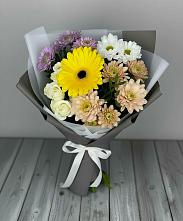 Букет цветов из:  Розы, Герберы и Хризантемы #REPLACE_PRED# Нагутском