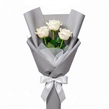 Букет 3 белые розы #REPLACE_PRED# Нагутском