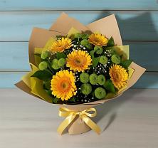Букет цветов из:  Герберы и Хризантемы в Нагутском