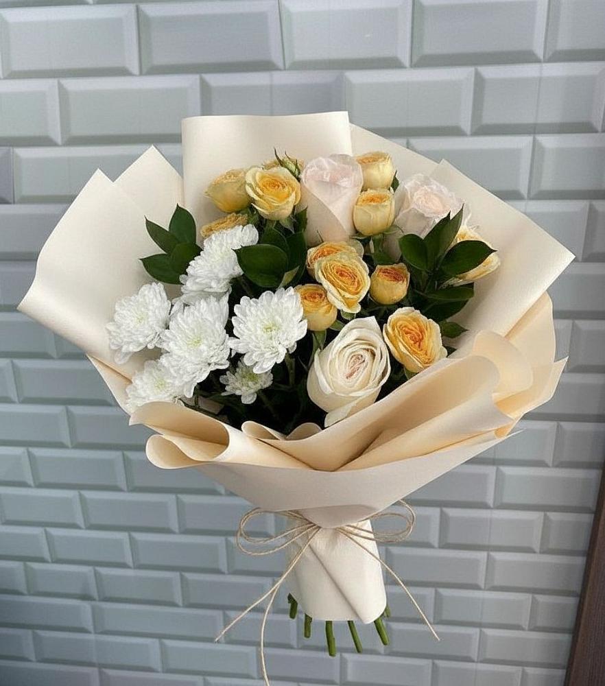 Букет цветов из: Розы и Хризантемы в Нагутском