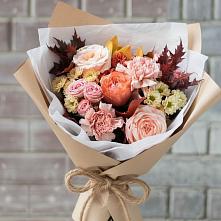 Букет цветов из:  Гвоздики, Хризантемы и Розы в Нагутском