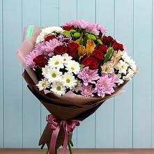 Букет цветов из:  Розы, Хризантемы и Альстромерии в Нагутском