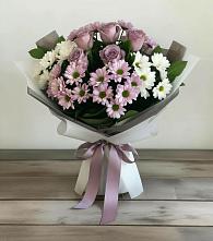 Букет цветов из:  Хризантемы и Розы в Нагутском